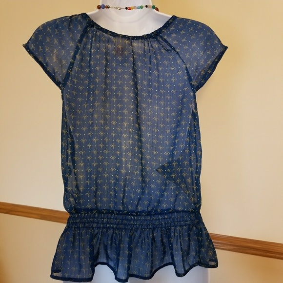 Sheer Boho Style Ruffle Top!. - Picture 3 of 3